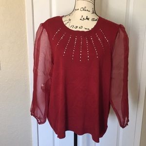 89 TH Madison crimson love top size 3X new
